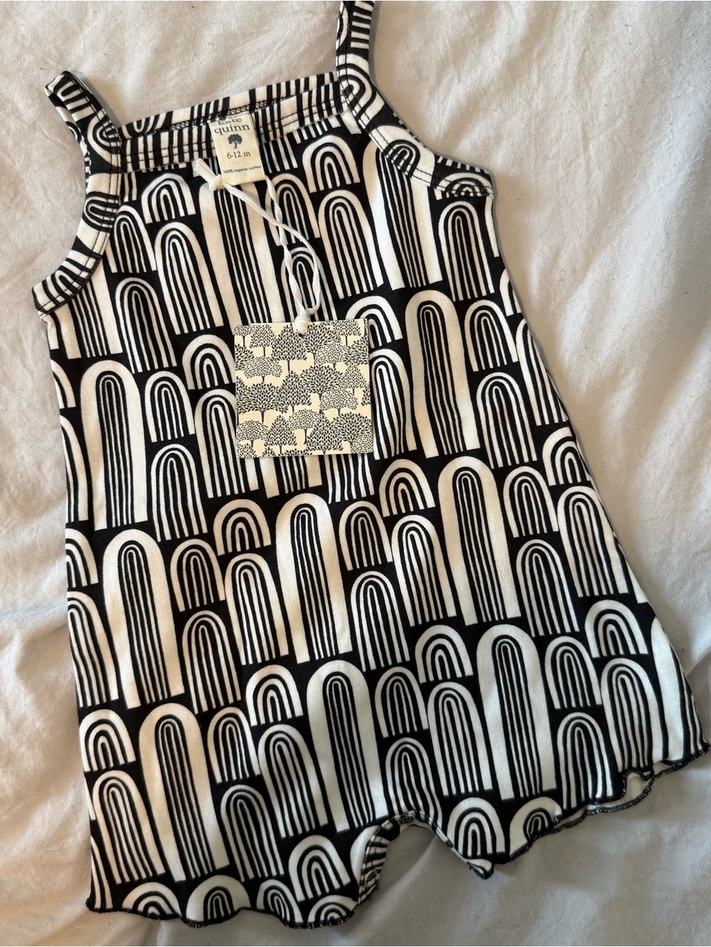 kate quinn Black & White Arch-Print Romper
